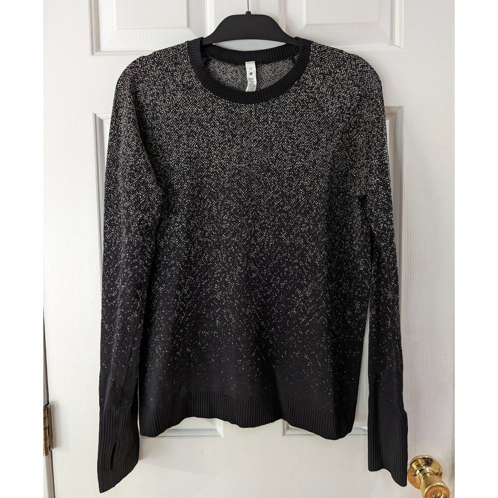 Lululemon Rest Less Pullover in Herringbone Fade Black